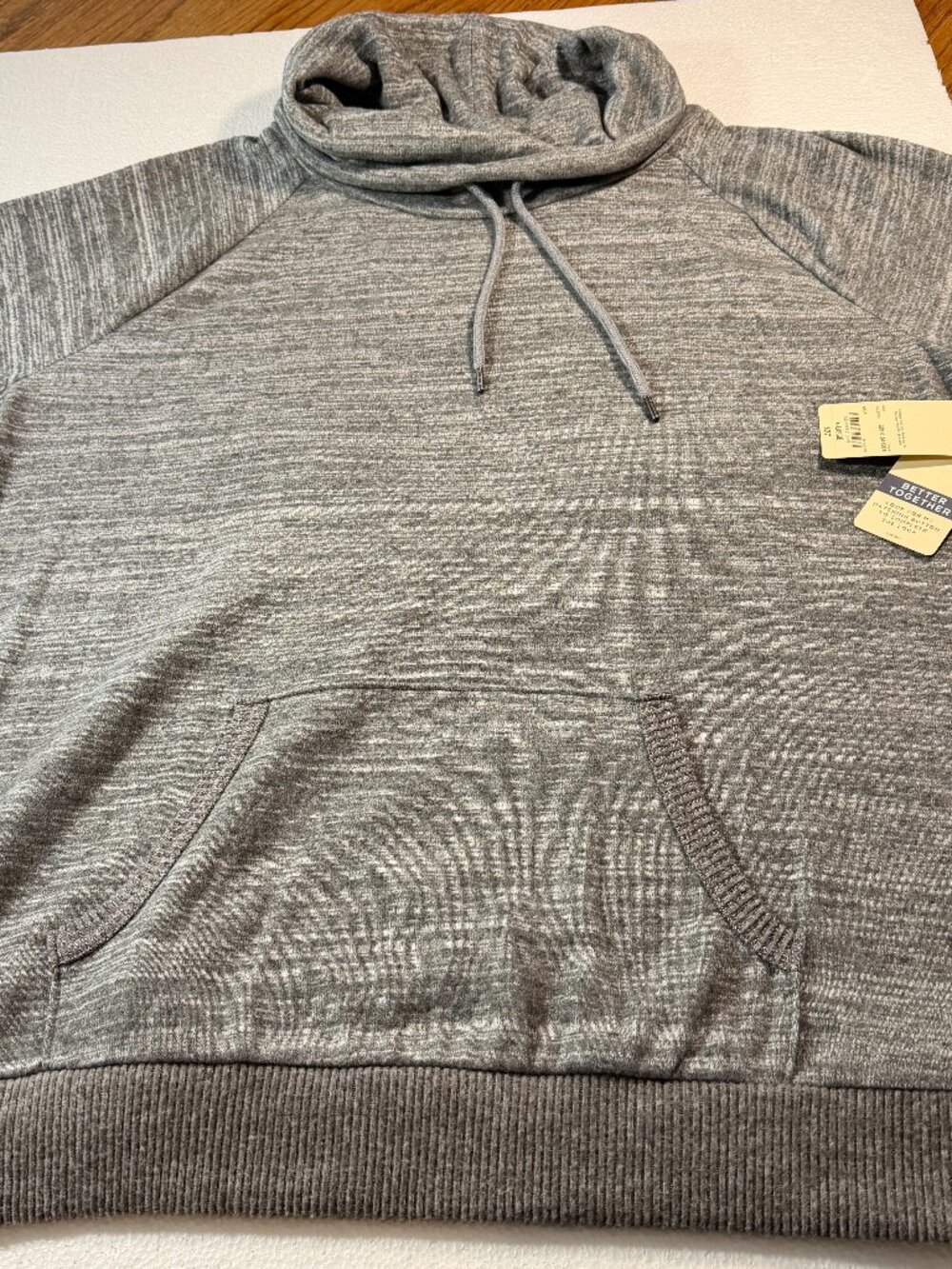 Better Together XL Gray Cowl Neck Sweatshirt NWT